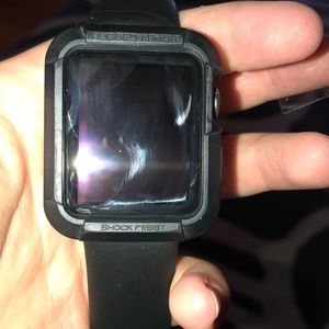 Gently used 42mm Apple Watch series 1 charcoal